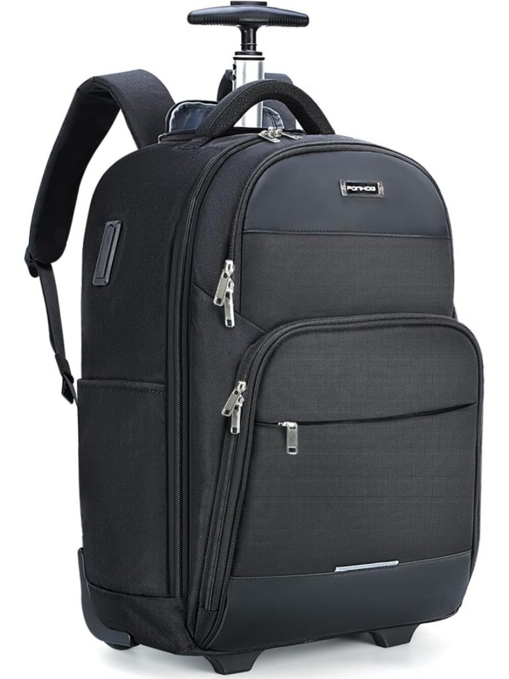 30L Rolling Laptop Backpack with Wheels, USB Charging, Flight Approved Carry-On